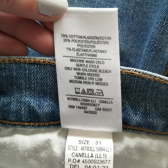 Joe's Jeans High Rise Straight Leg Ankle Jeans in Canella Distressing 31 (12) - Picture 13 of 16